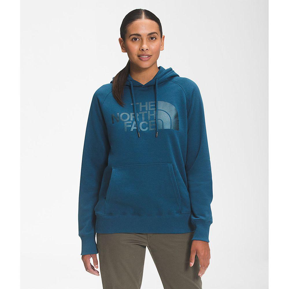 The North Face Luxe Half Dome Pullover Γυναικεια Φούτερ Hoodie - Μπλε (YKZM20437)